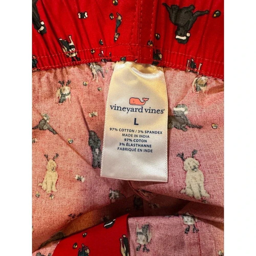 NWOT Vineyard Vines Men's Friends Dogs Printed Holiday Lounge Pants size L